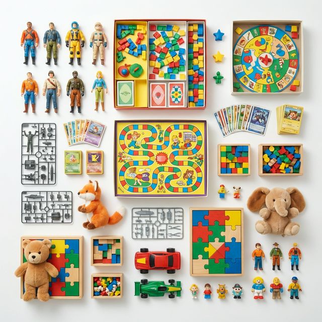 おもちゃやホビー商品が並ぶ、ワクワクを届けるBlue Oceanの事業イメージ